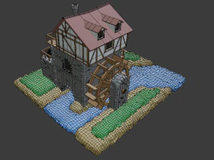 water mill 3D Model