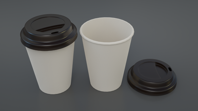 plastic paper coffee Modèle 3D .c4d .max .obj .3ds .fbx .stl .blend 