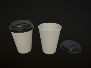 plastic paper coffee Modèle 3D