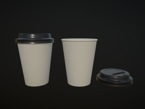 plastic paper coffee Modèle 3D