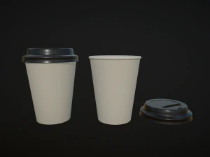 plastic paper coffee 3D Model
