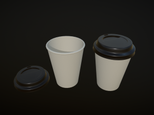 plastic paper coffee Modèle 3D