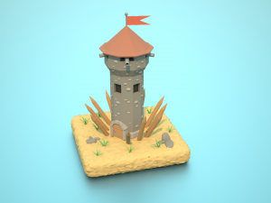 watch tower 3D मॉडल