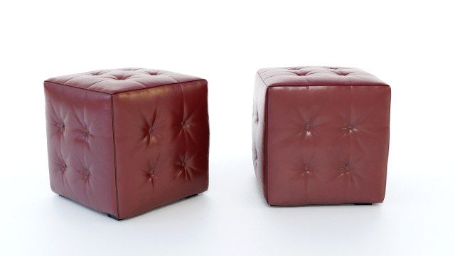 leather pouf Model 3D .c4d .max .obj .3ds .fbx .stl .blend 