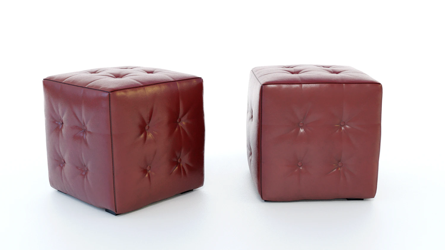 leather pouf 3D Model .c4d .max .obj .3ds .fbx .stl .blend