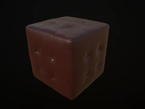 leather pouf 3D Model