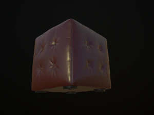 leather pouf 3D Model