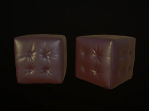 leather pouf 3D Model