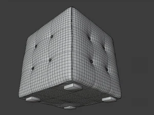 leather pouf 3D Model