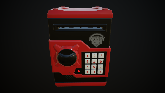 electronic coin bank box children toy Model 3D .c4d .max .obj .3ds .fbx .stl .blend 