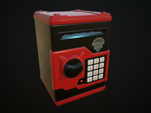 electronic coin bank box children toy Model 3D