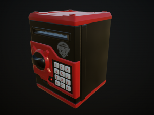 electronic coin bank box children toy Model 3D