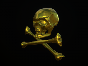 golden skull 3D Model