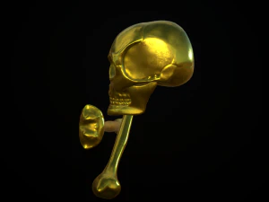 golden skull 3D Model