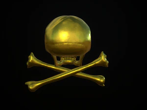 golden skull 3D Model