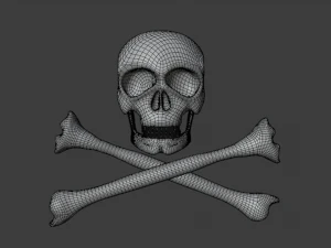 golden skull 3D Model