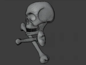 golden skull 3D Model
