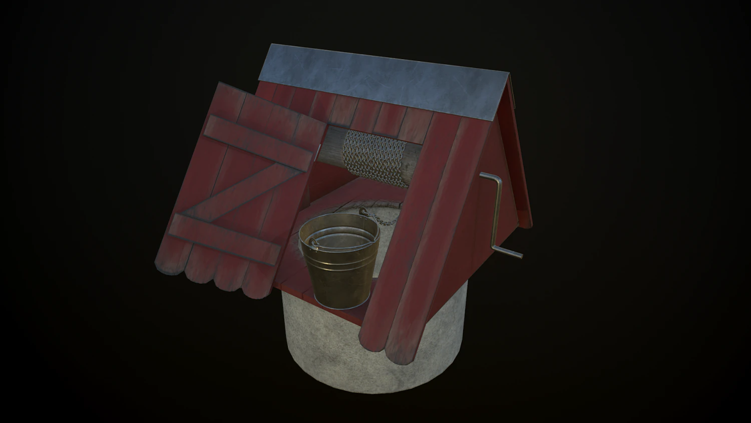 old well 3D Model .c4d .max .obj .3ds .fbx .stl .blend 