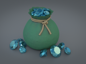 bag of diamonds 3D Model