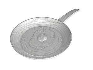 egg in a frying pan 3D मॉडल