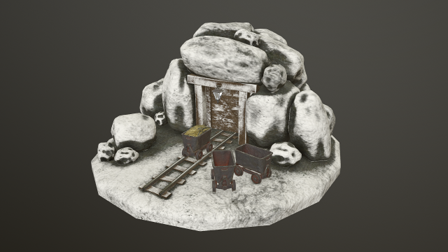 gold mine Modello 3D .c4d .max .obj .3ds .fbx .stl .blend 