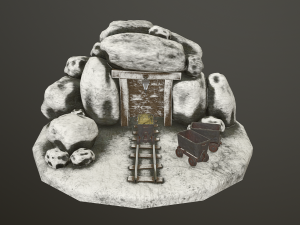 gold mine Modello 3D
