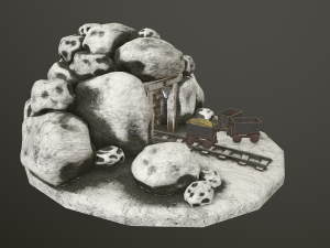 gold mine Modello 3D