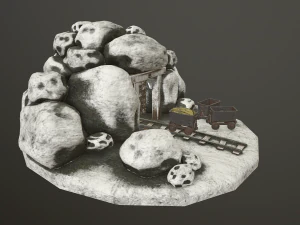 mine d'or Modèle 3D