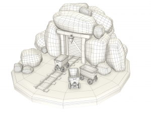 gold mine Modello 3D