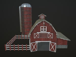 farm barn 3D Модель