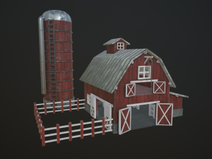 farm barn 3D Модель