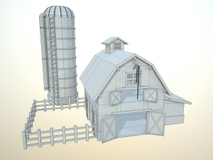 farm barn 3D Модель