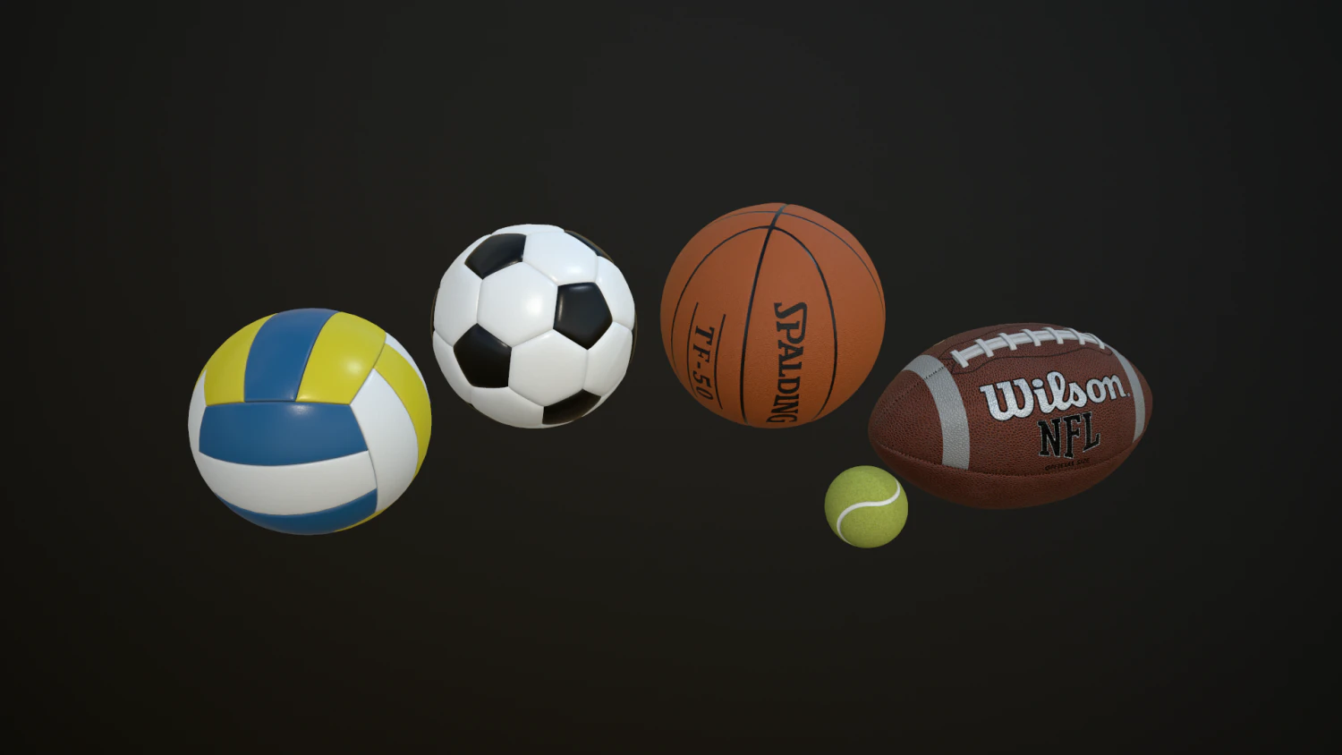 gaming balls 3D Model .c4d .max .obj .3ds .fbx .stl .blend 
