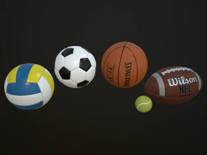 bolas de jogo Modelo 3D