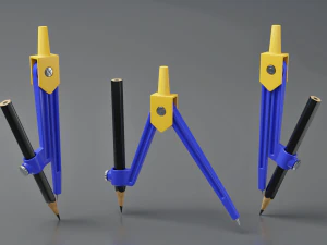 그리기 나침반 플라스틱 3D 모델