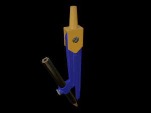 drawing compass plastic 3D Model