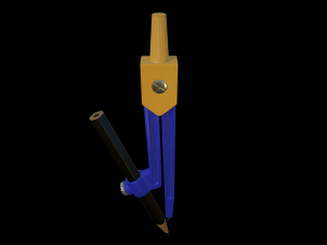 drawing compass plastic Modello 3D