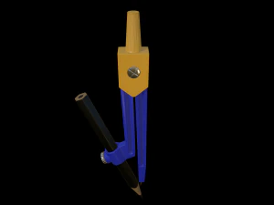 drawing compass plastic 3D Model