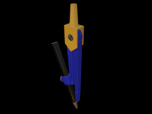 drawing compass plastic 3D Model