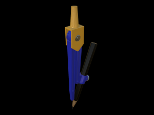 drawing compass plastic Modello 3D