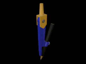 drawing compass plastic 3D Model