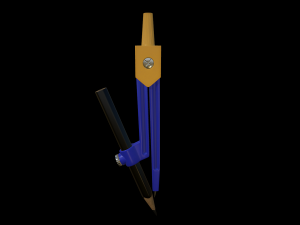 drawing compass plastic Modello 3D