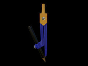 drawing compass plastic 3D Model