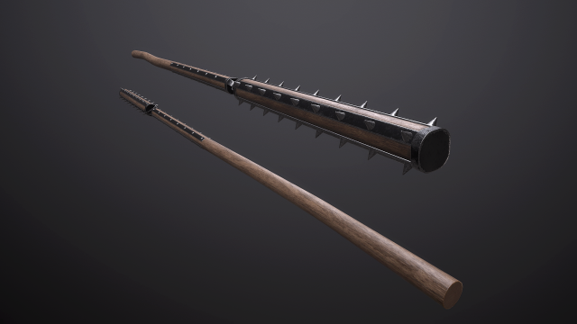 battle flail Modèle 3D .c4d .max .obj .3ds .fbx .stl .blend