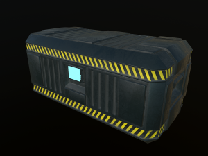 sci-fi container 3D 모델