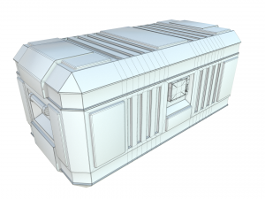 sci-fi container 3D 모델