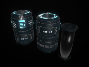 sci-fi container Modèle 3D