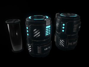 sci-fi container Modèle 3D