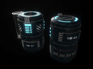 sci-fi container Modèle 3D
