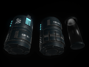 sci-fi container Modèle 3D